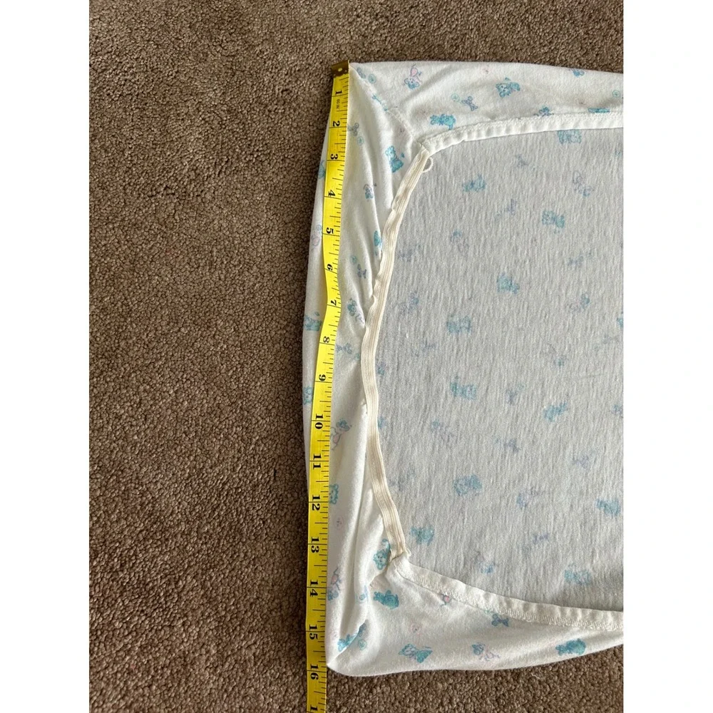Vintage 90s set of 3 bassinet sheets & 2 matching burp clothes